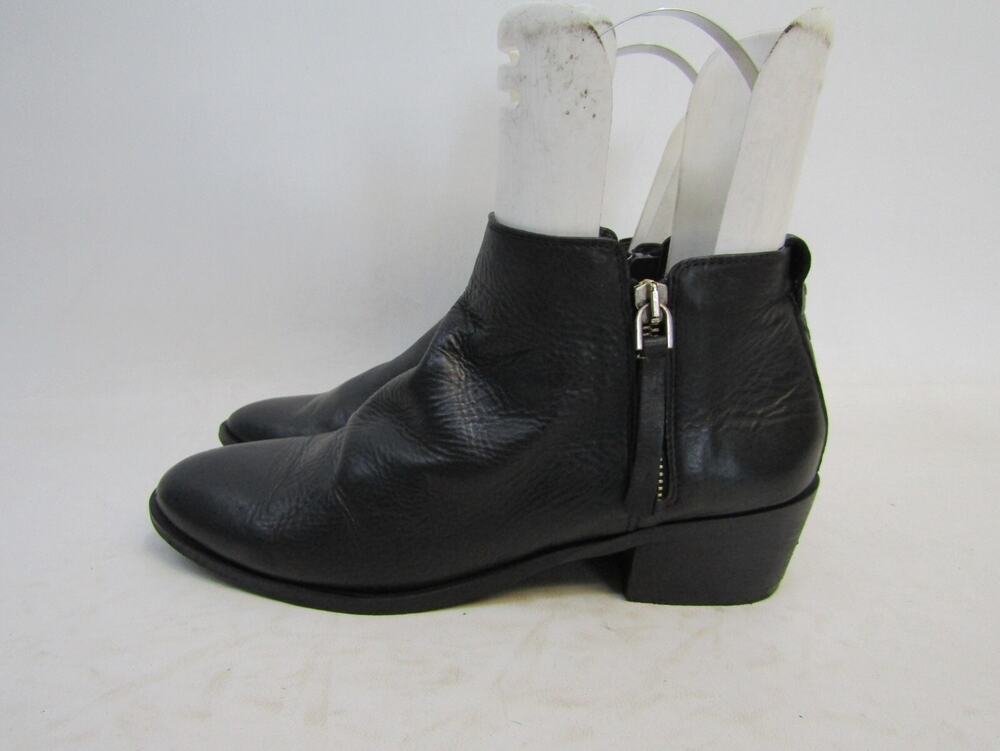 ALDO Womens Size 7.5 M Black Leather Zip Ankle Fashion Boots